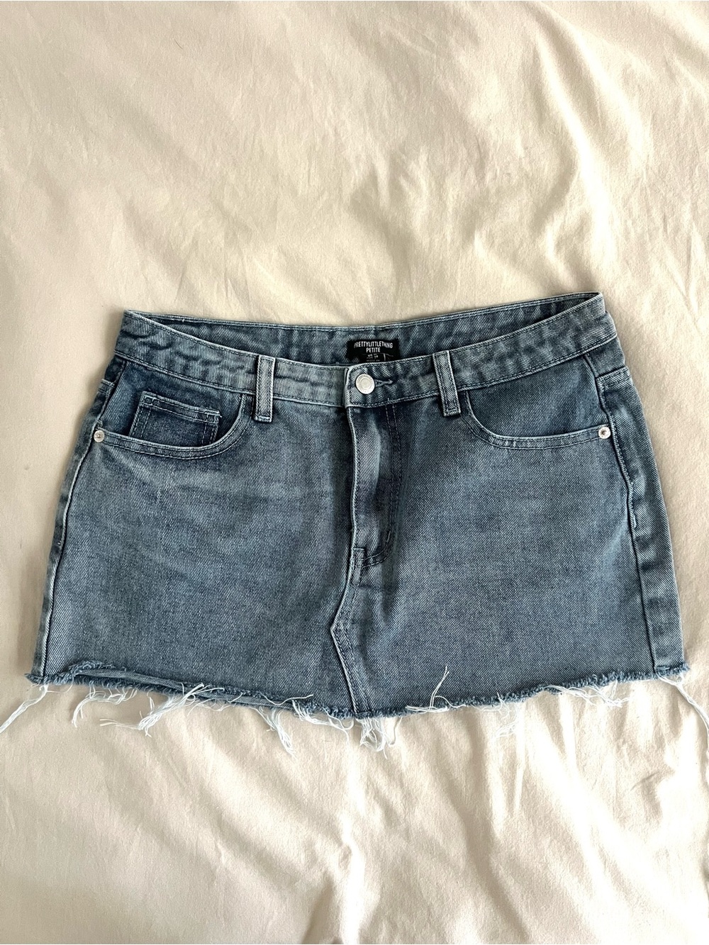 Pretty Little Thing Blue Denim Mini Skirt